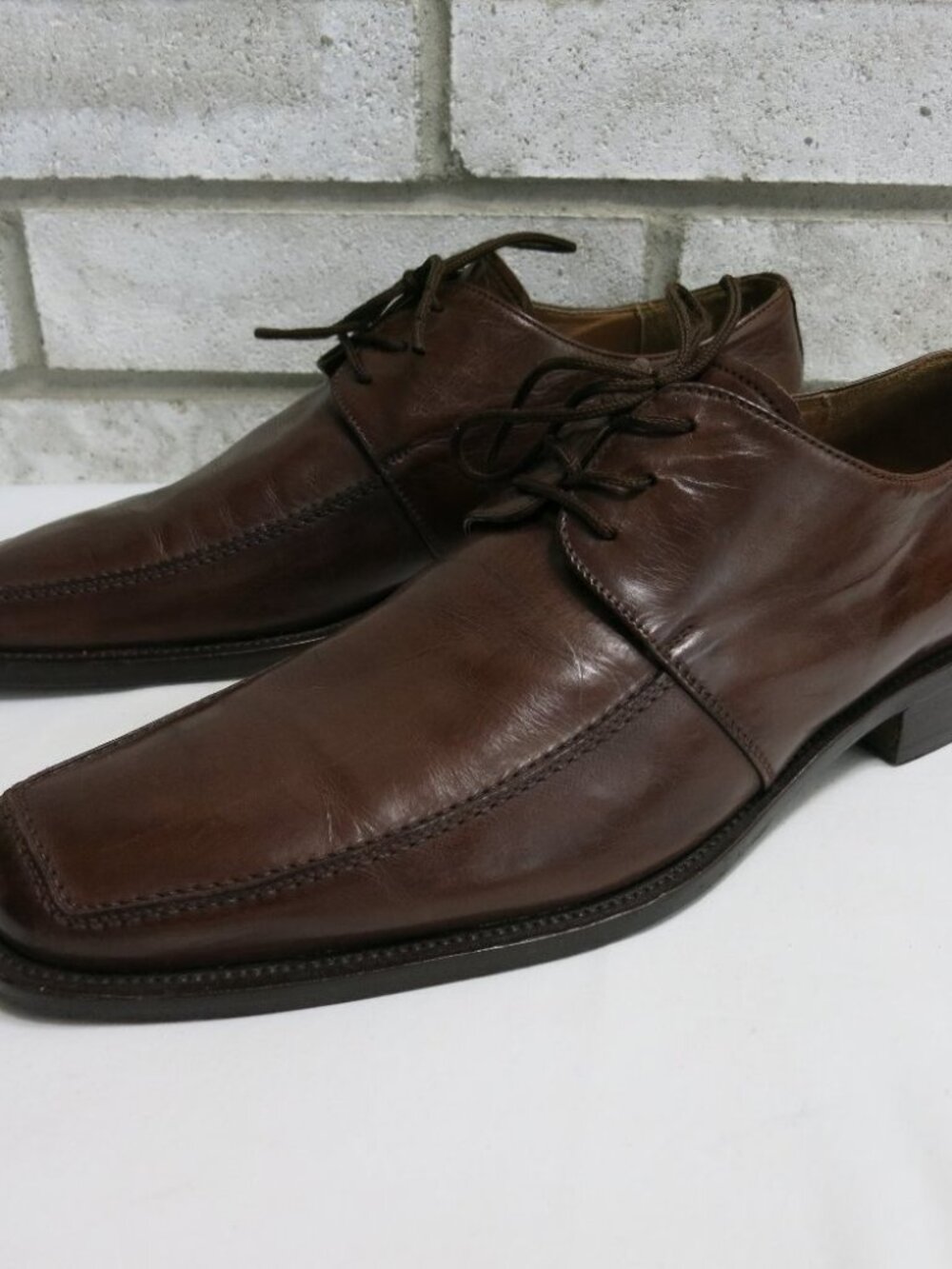 Maria Bruni Long Toe Dress Oil Tanned Oxfords Shoes Men's Footwear Italy 43 10